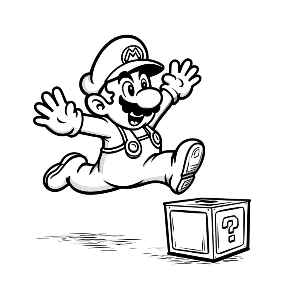super mario coloring pages