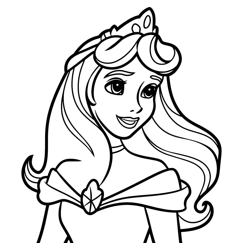 princess colouring in pages