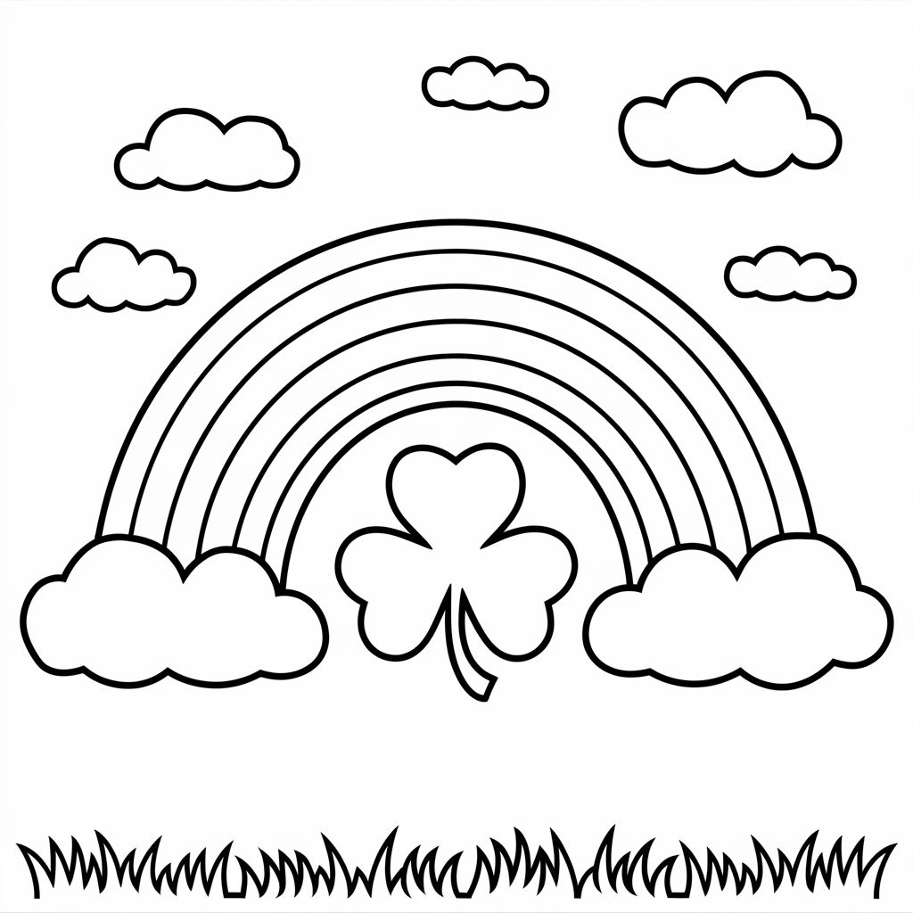coloring pages rainbow