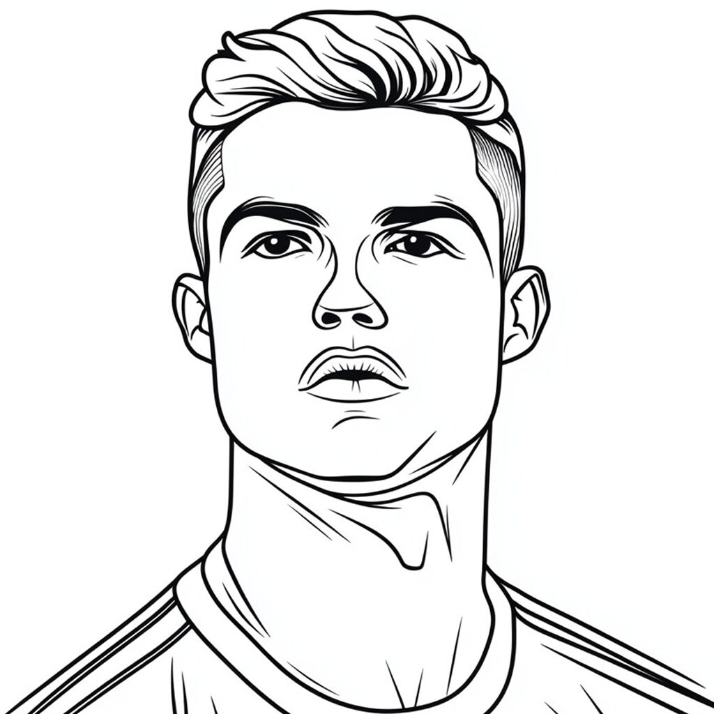 cristiano ronaldo coloring page
