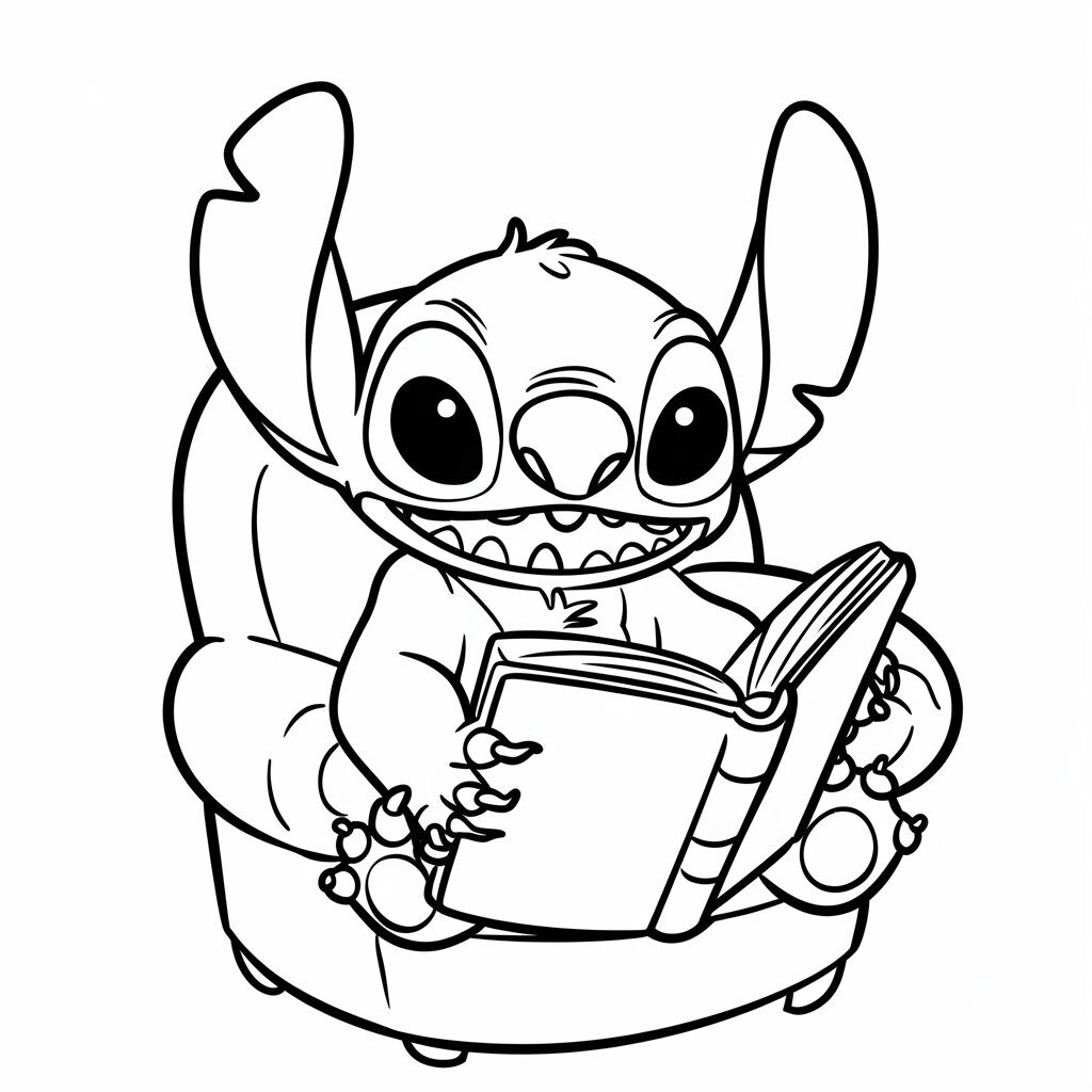 stitch and angel coloring pages