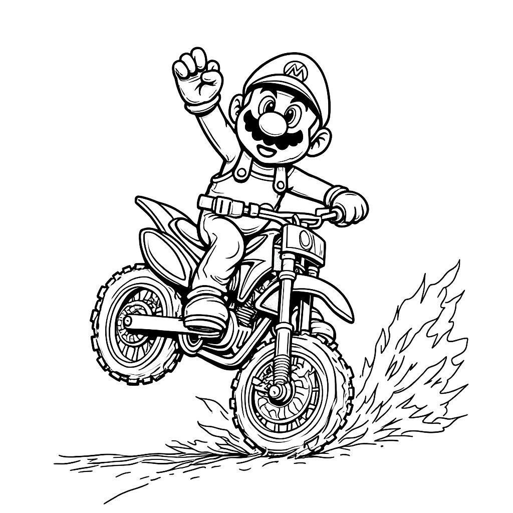 mario coloring page