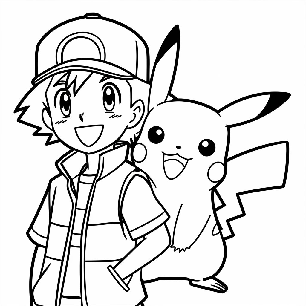 pikachu coloring page