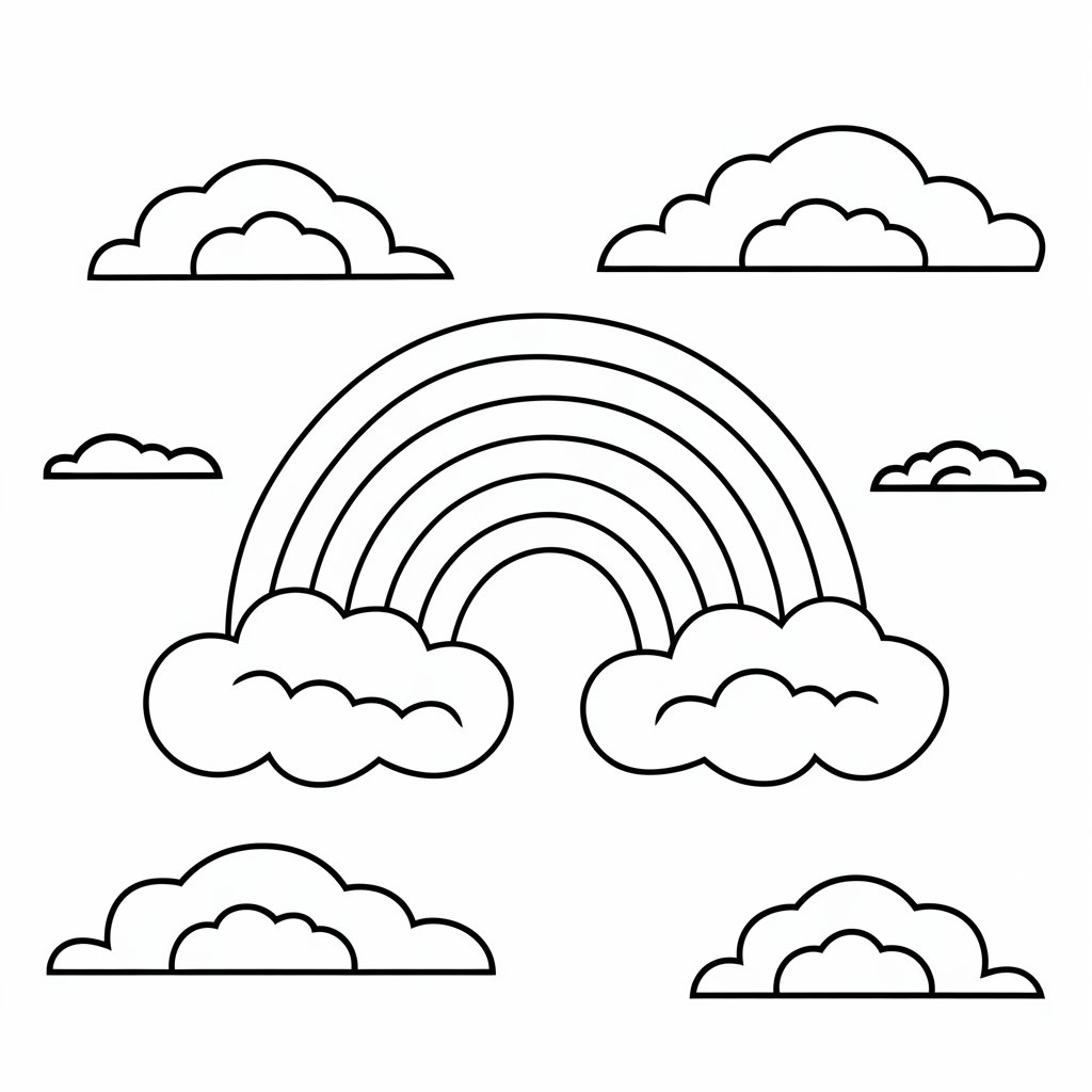 rainbow coloring page