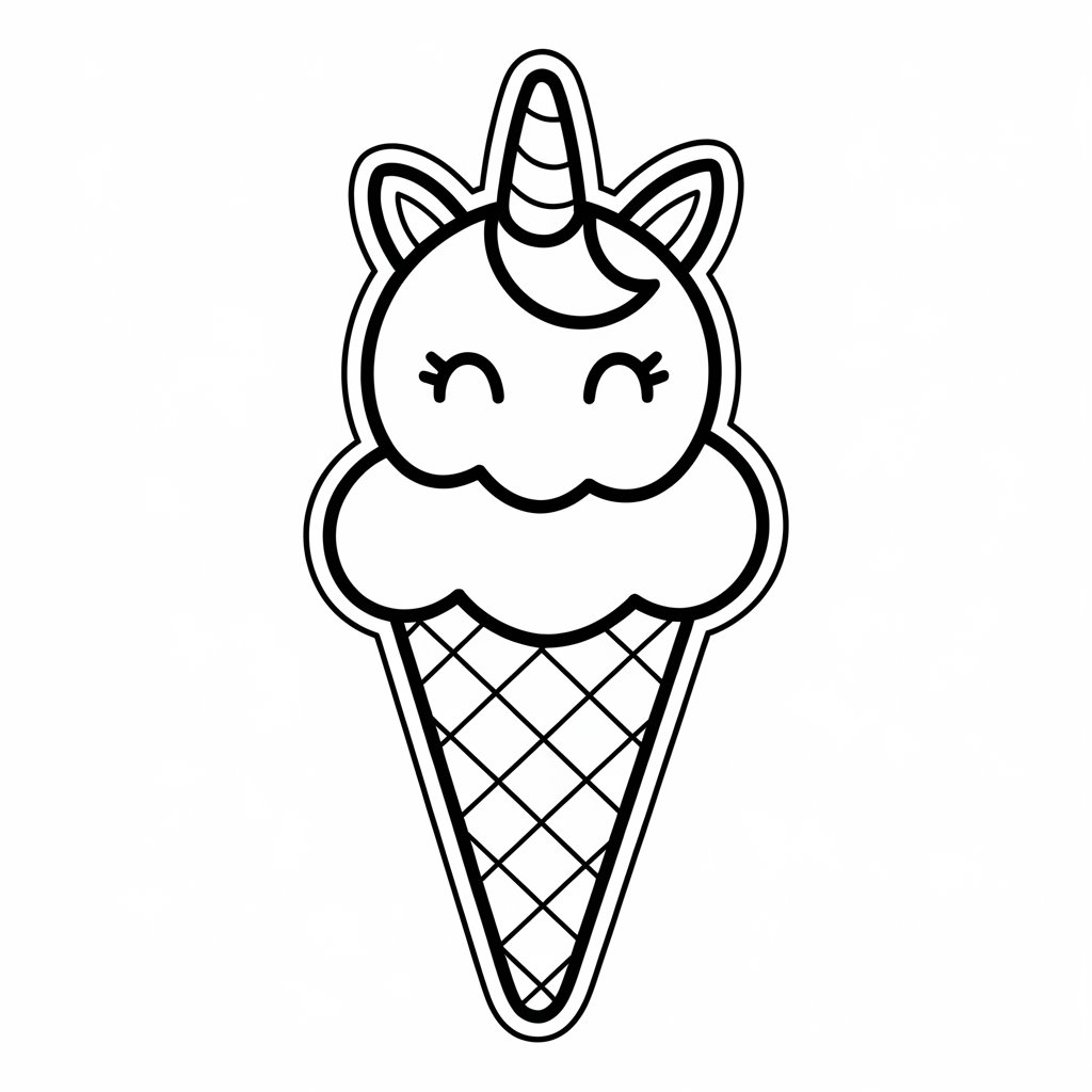ice cream cone coloring page