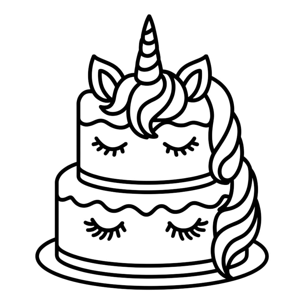 cake coloring page