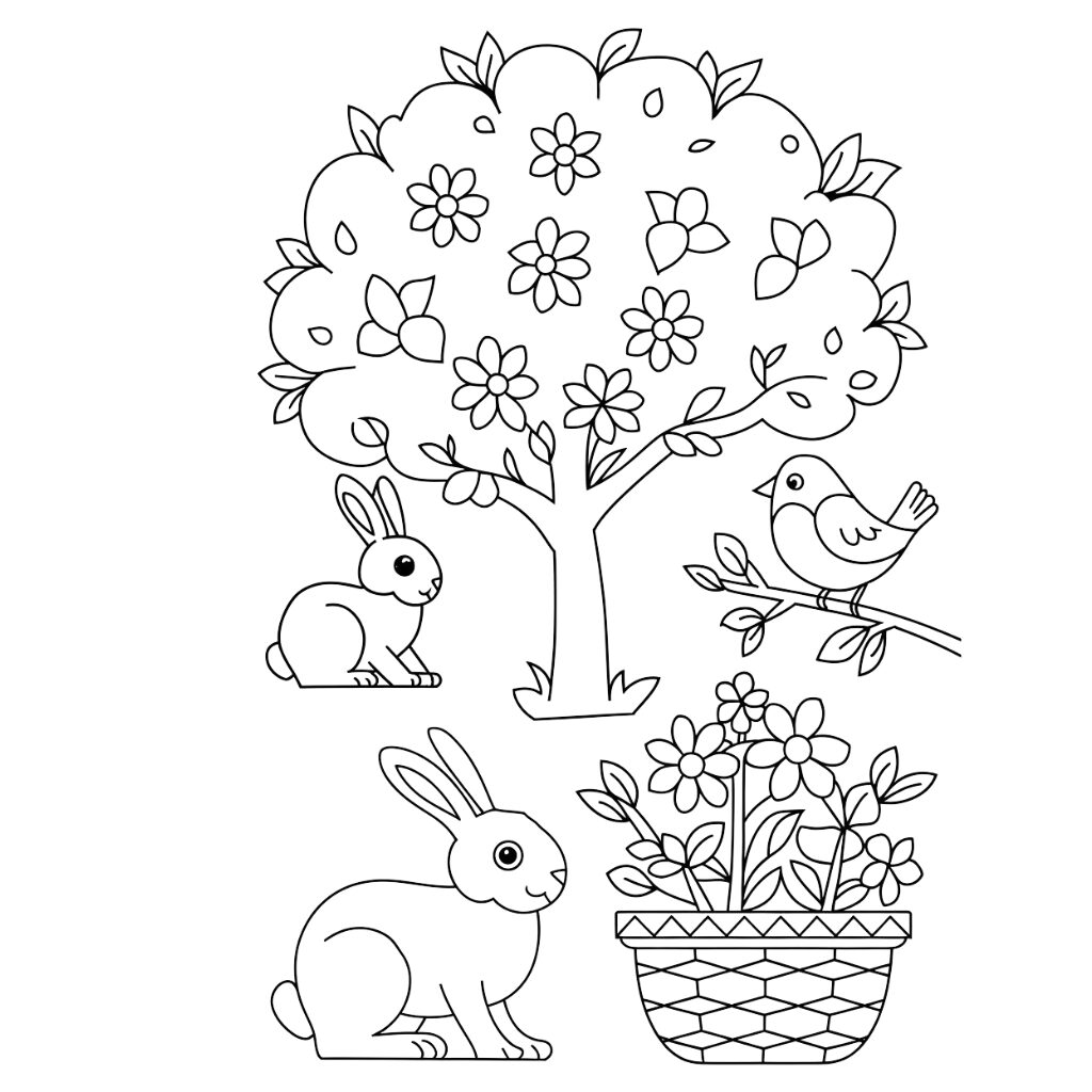 spring printable coloring pages