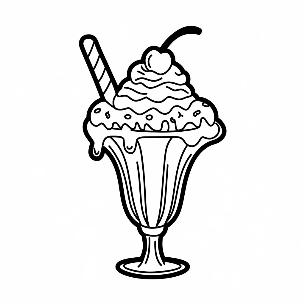 ice cream coloring page