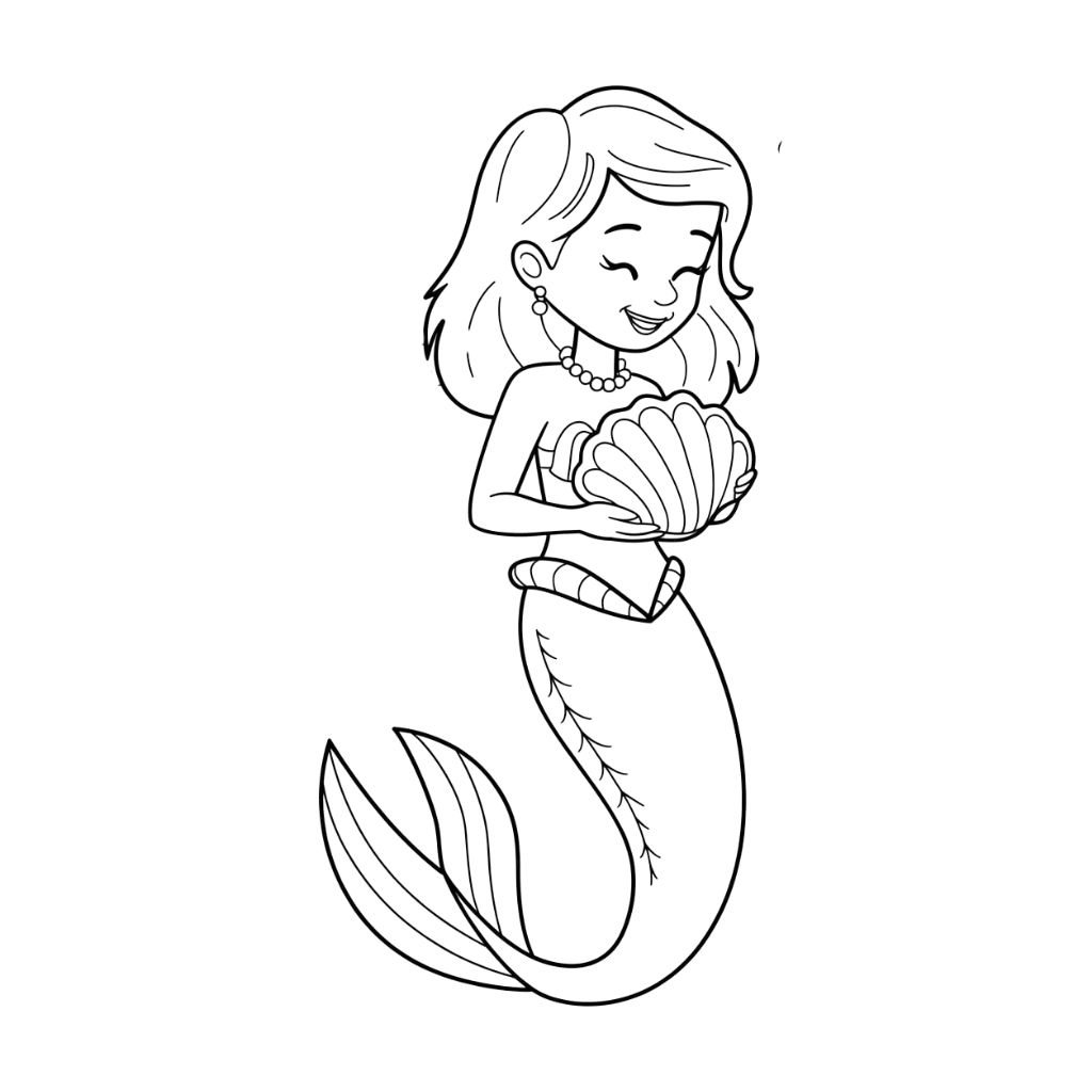 beautiful mermaid coloring pages