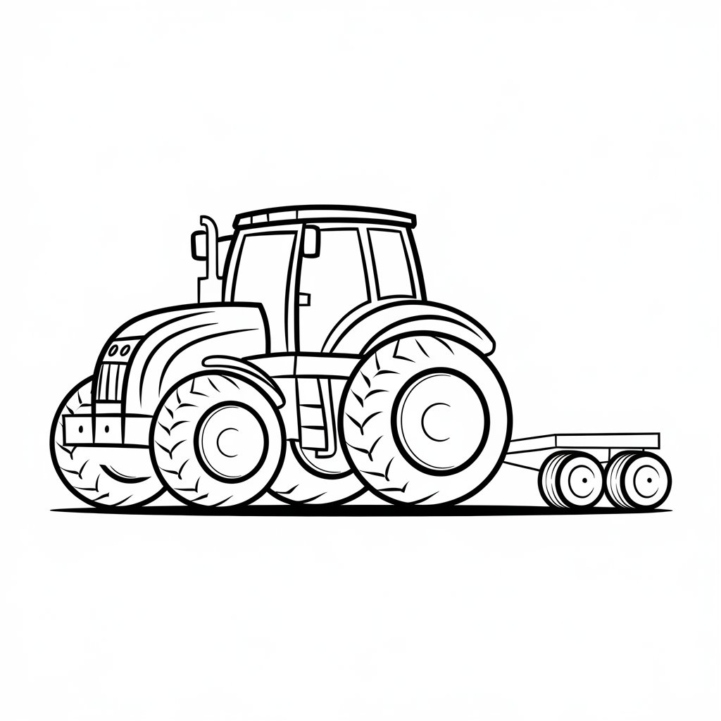 coloring tractor pages