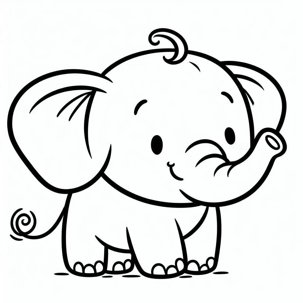 elephant and piggie coloring page