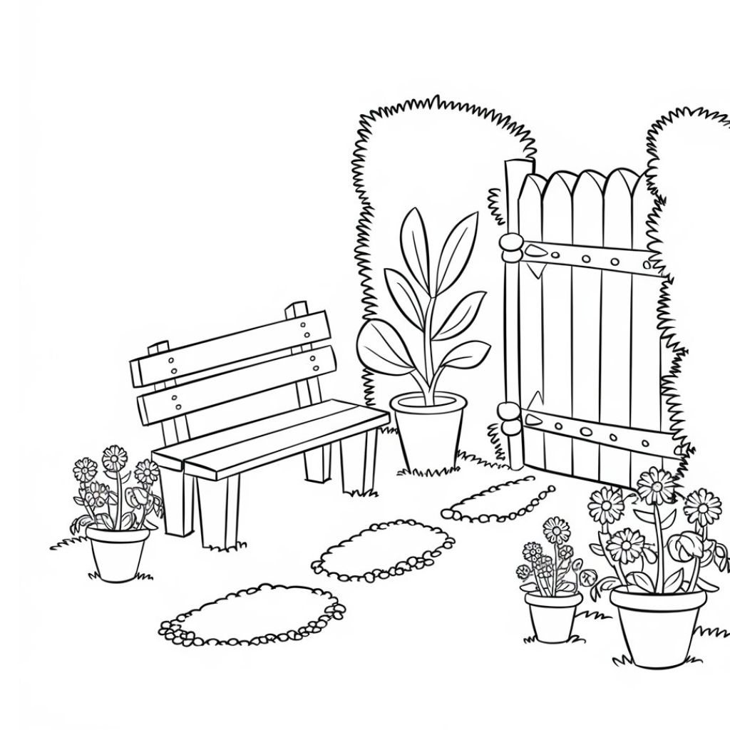 free gardening coloring pages