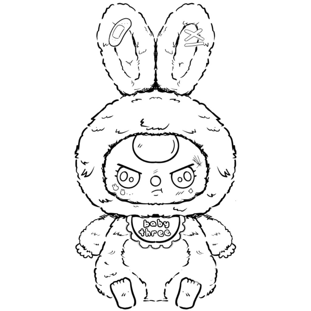 Download and color baby three