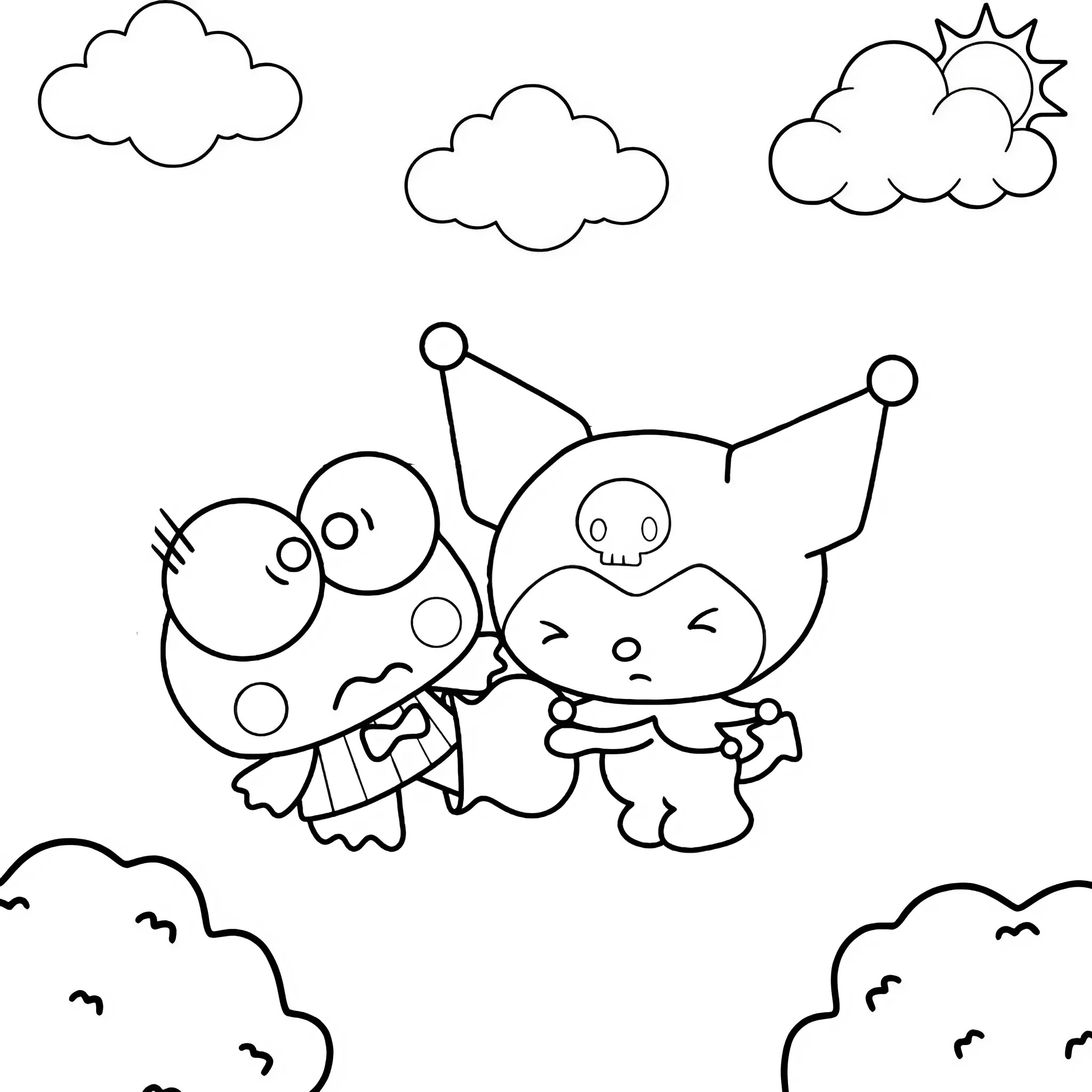 sanrio kuromi coloring pages