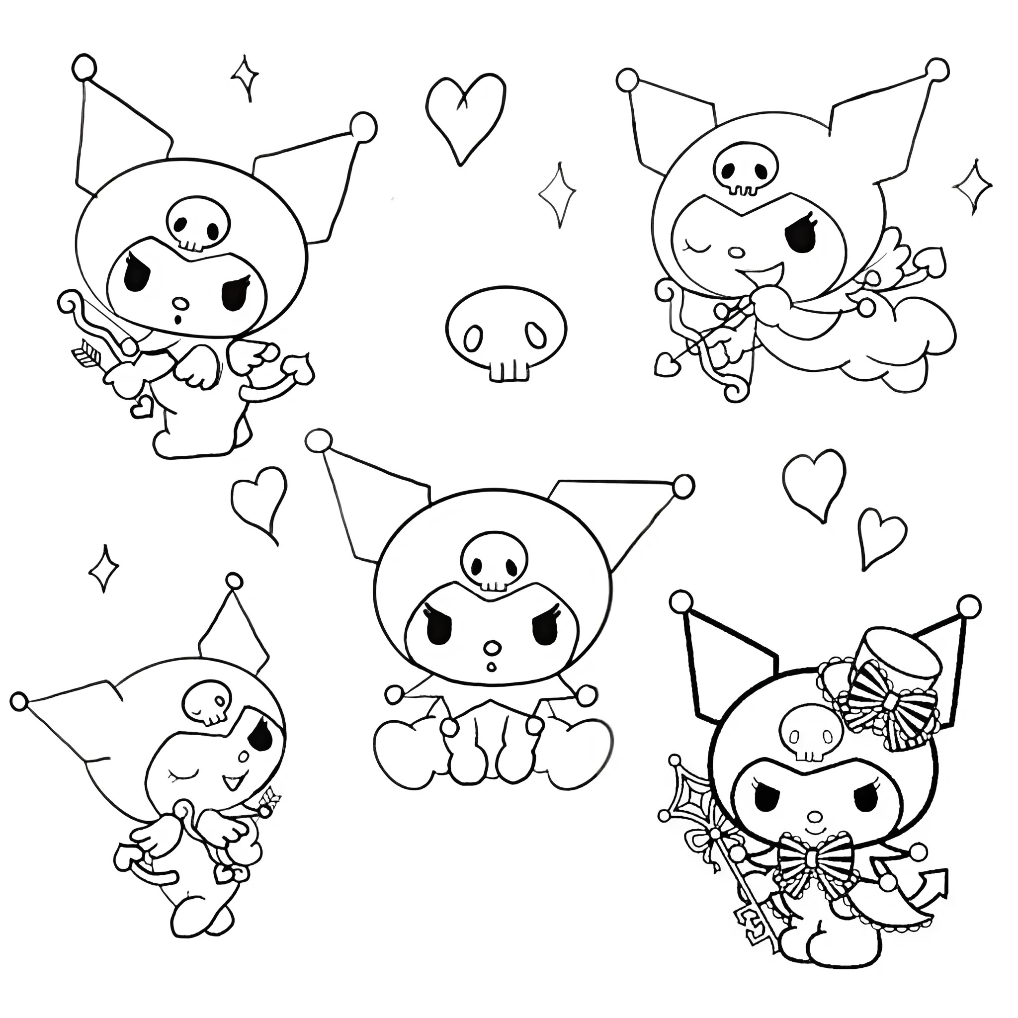 kuromi coloring pages halloween