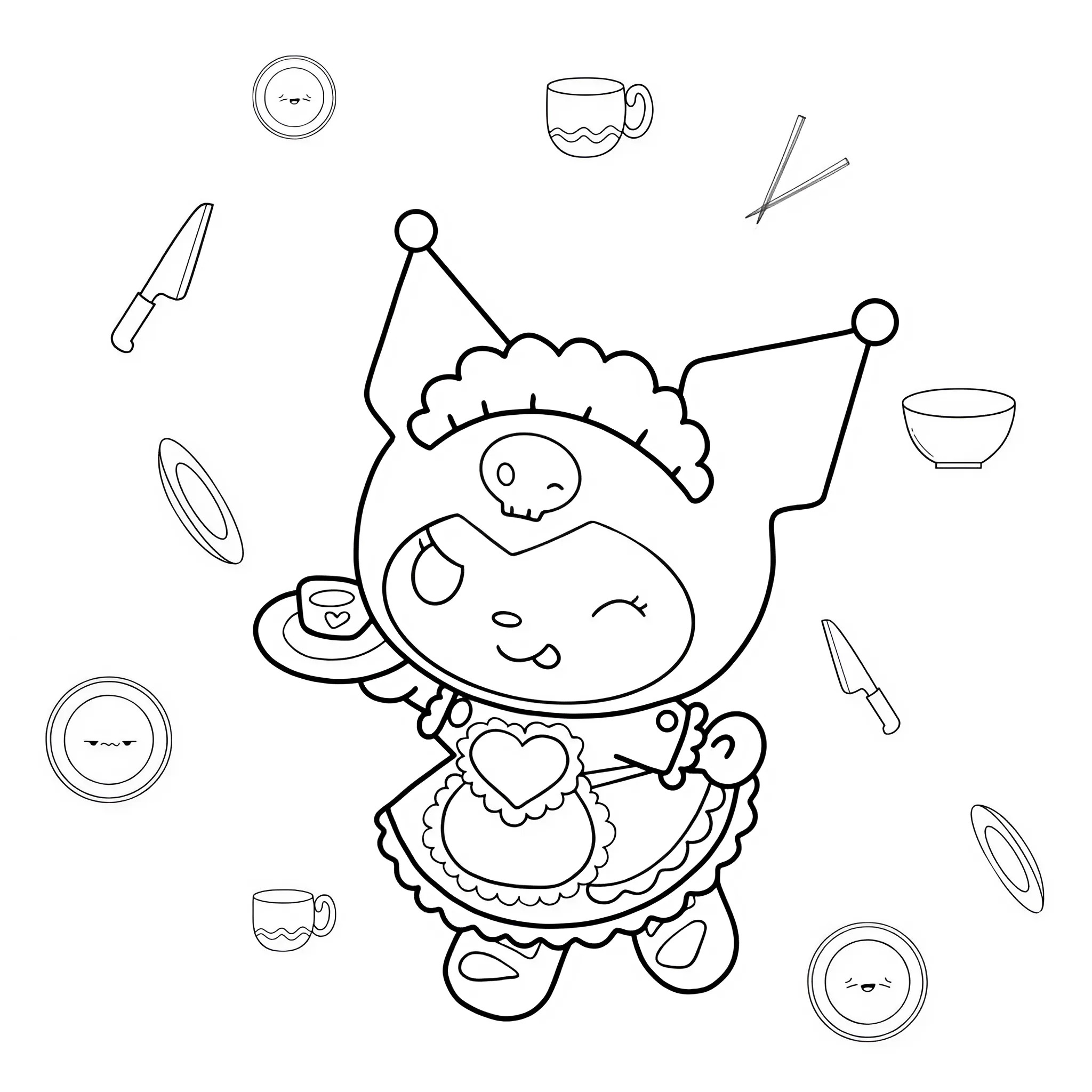 free printable kuromi coloring pages