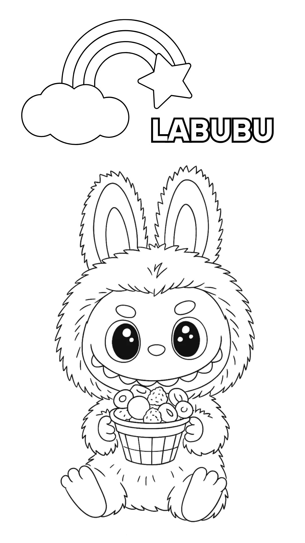 Labubu coloring book to print