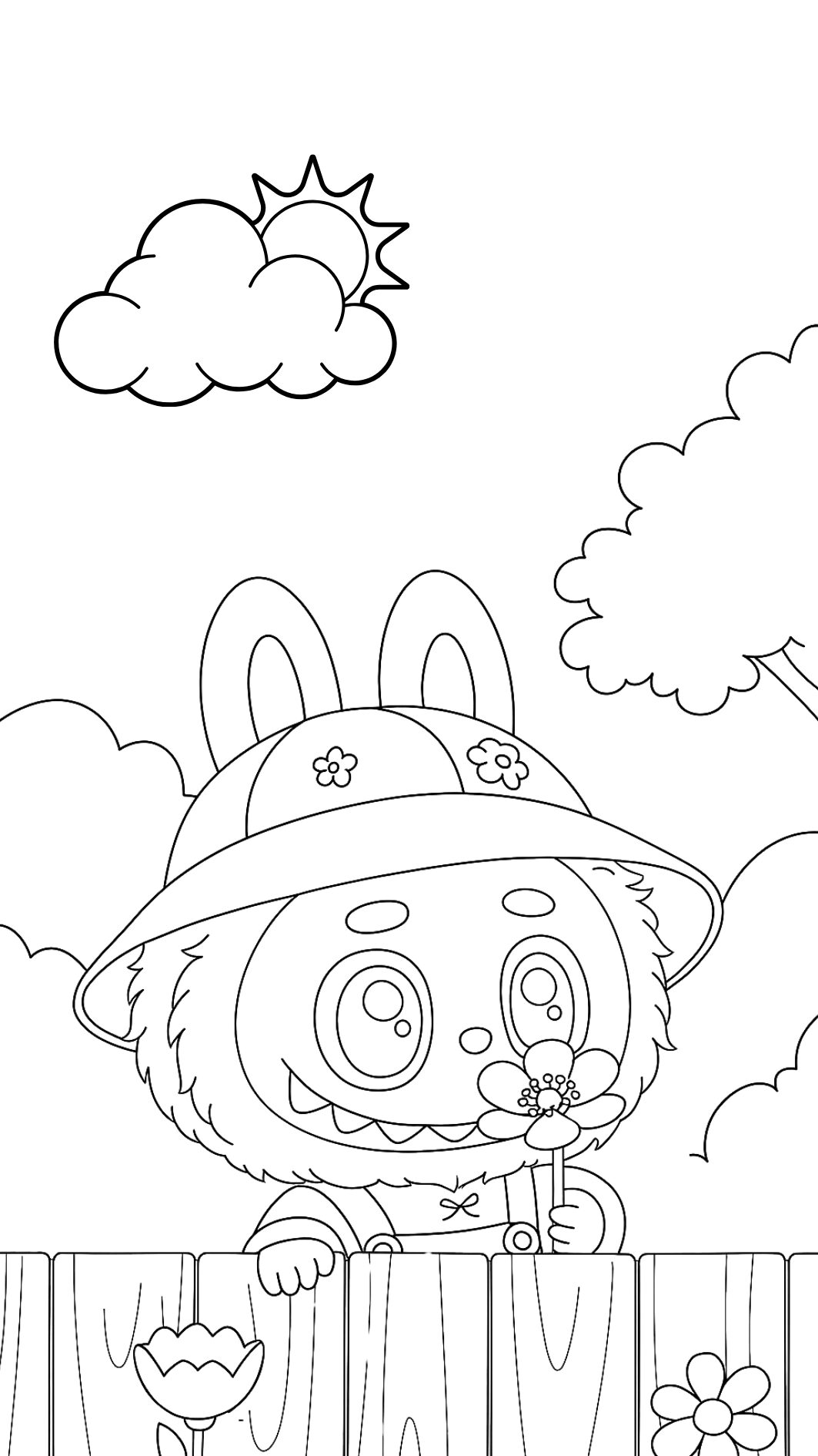 Labubu coloring page for preschool