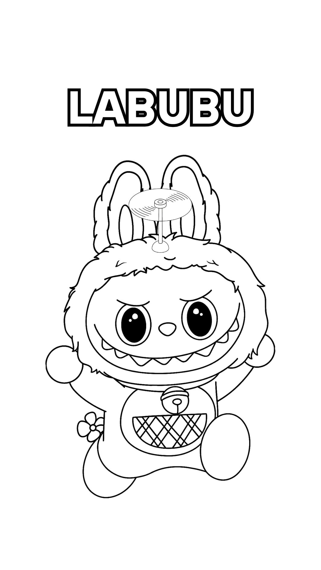 Free Labubu coloring page online