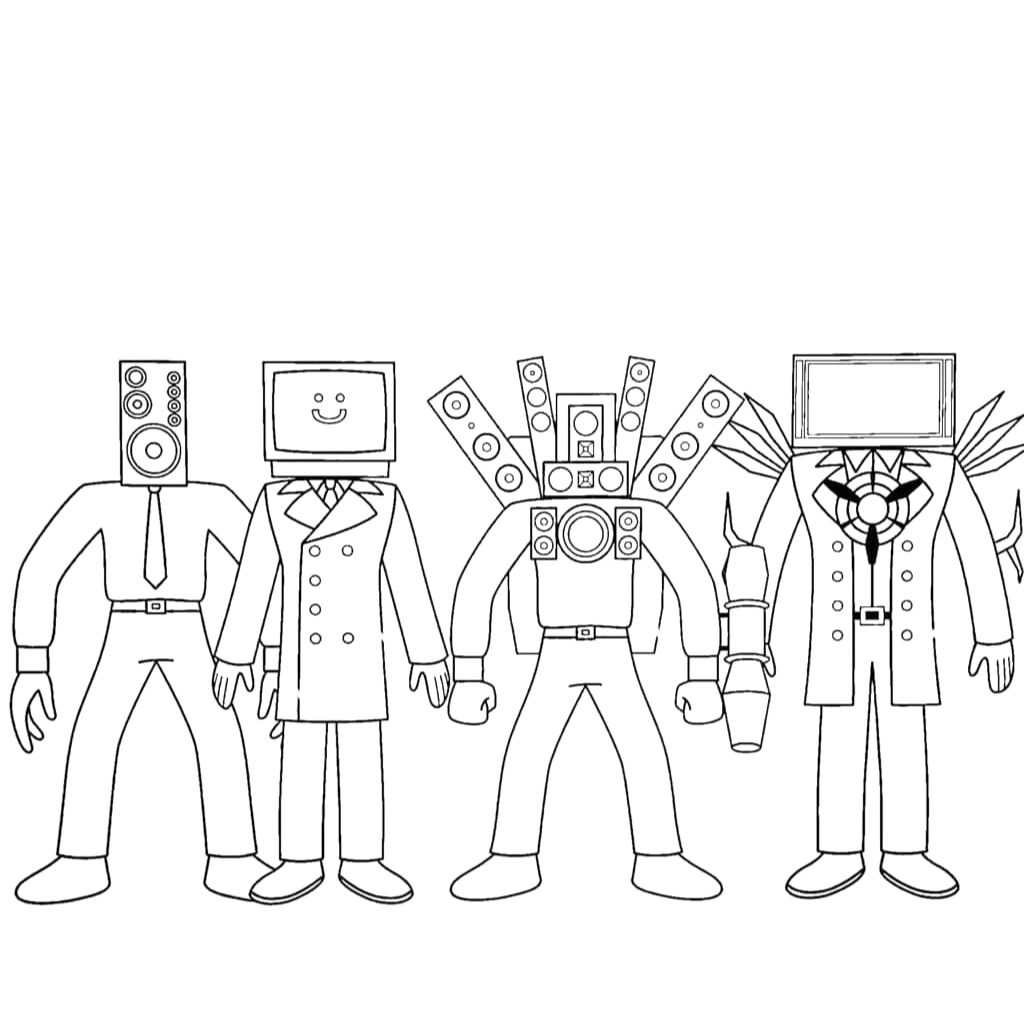 skibidi toilet coloring pages