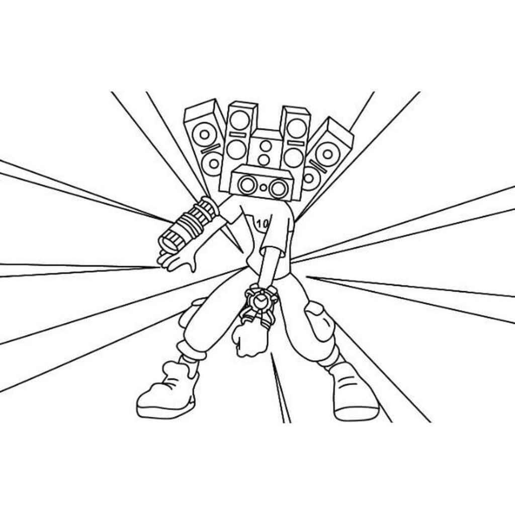 skibidi toilet coloring page