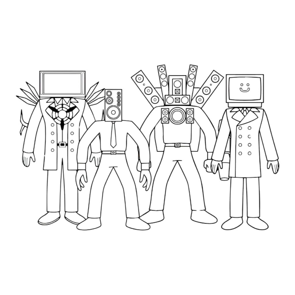 skibidi toilet coloring pages free