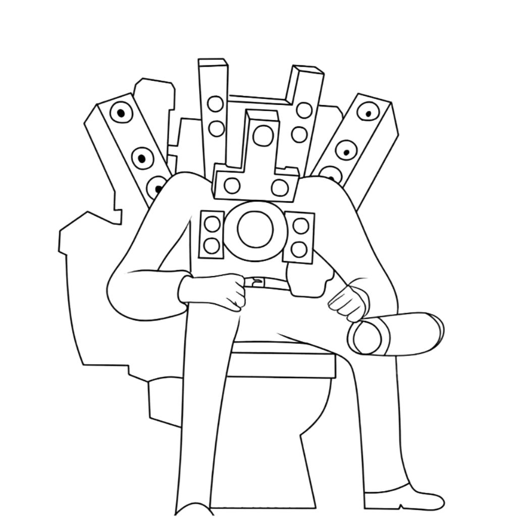 coloring pages skibidi toilet