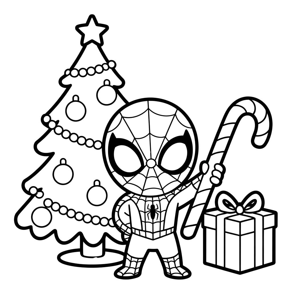 Spider-Man Christmas Coloring Book