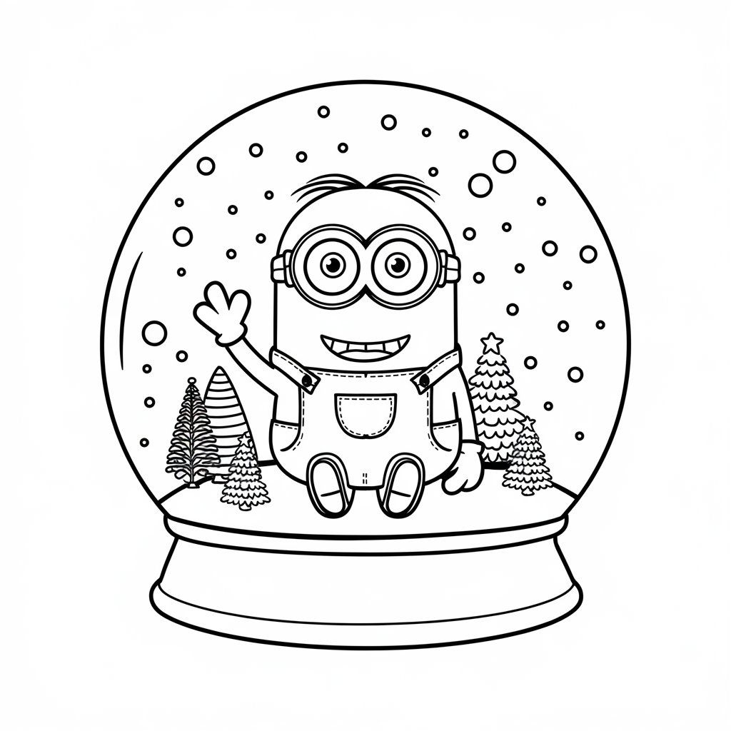 easy minion coloring pages