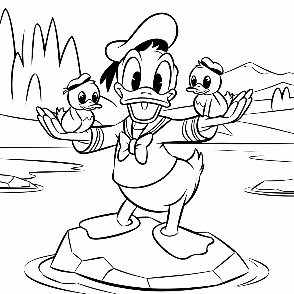 donald duck coloring pages