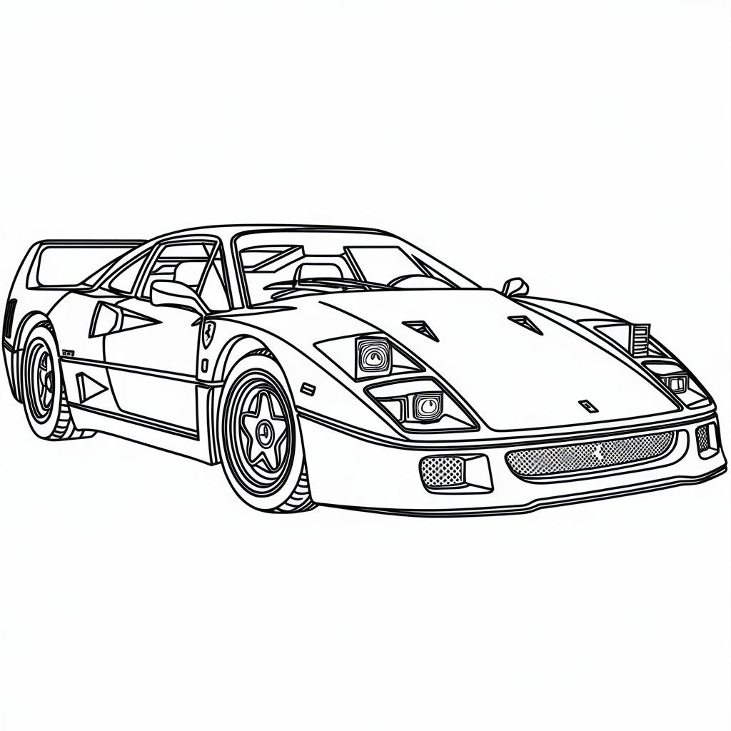 ferrari coloring page download for children