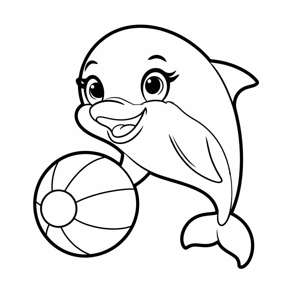 dolphin coloring page printable