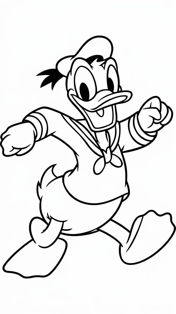 baby donald duck coloring page