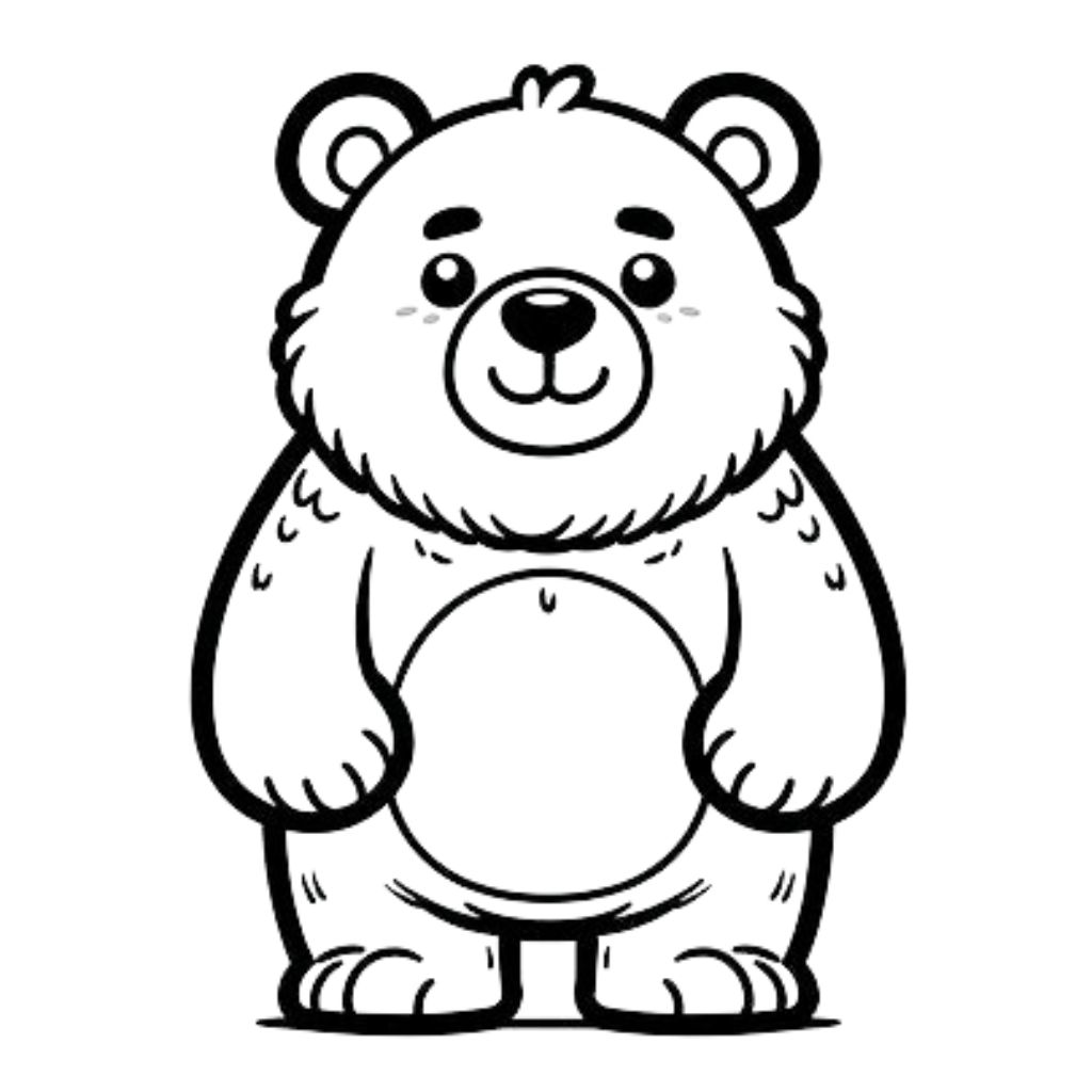 coloring pages of a polar bear