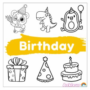 Happy Birthday Coloring Pages