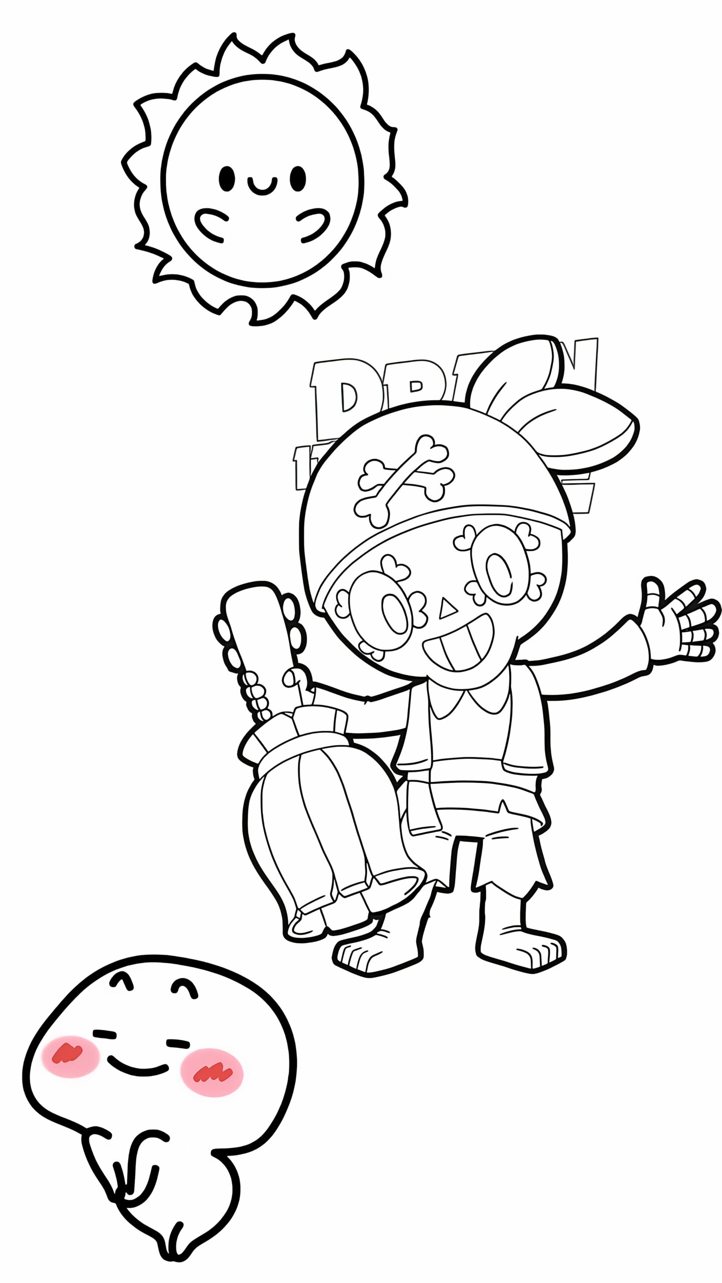 brawl stars coloring pages spike