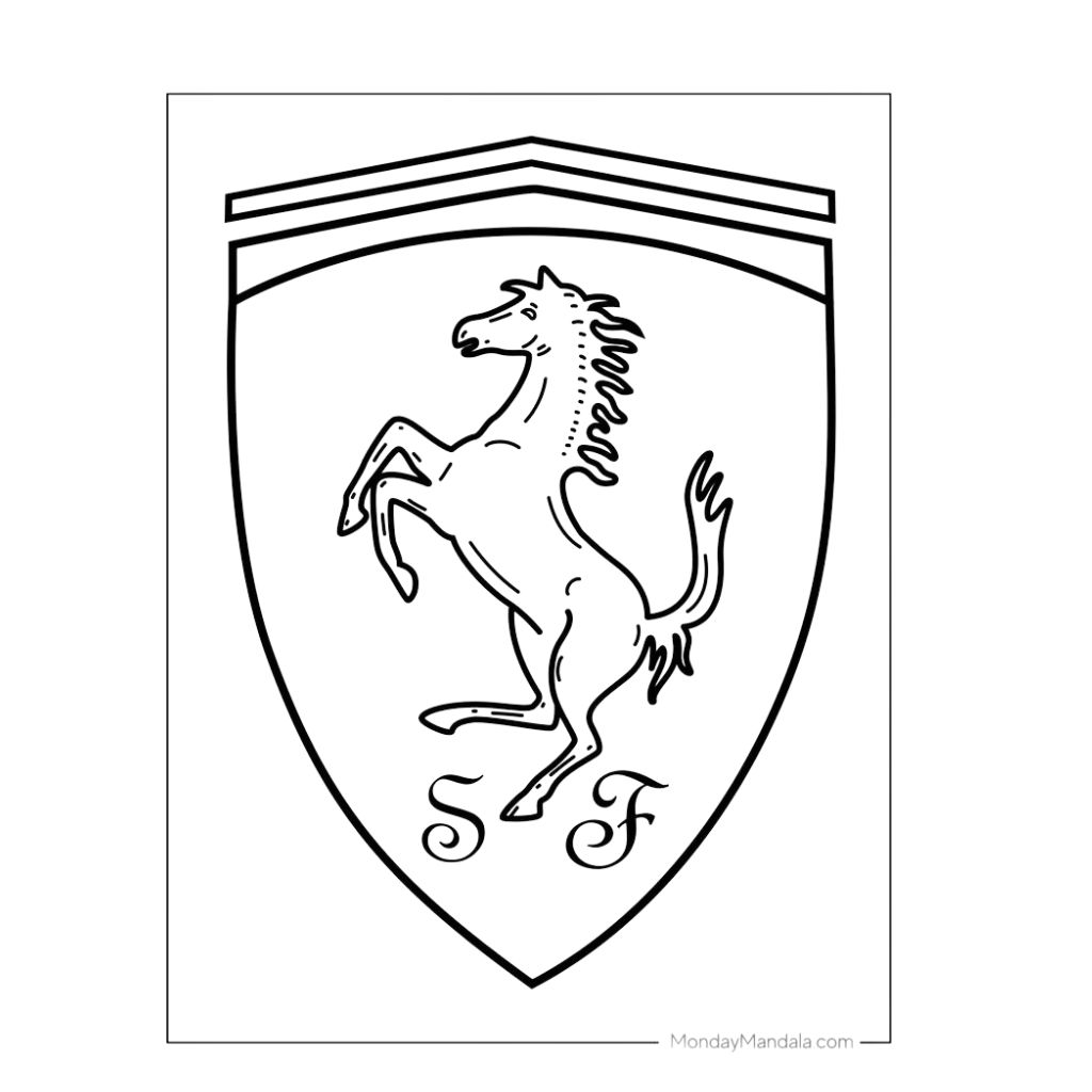 ferrari coloring page download free