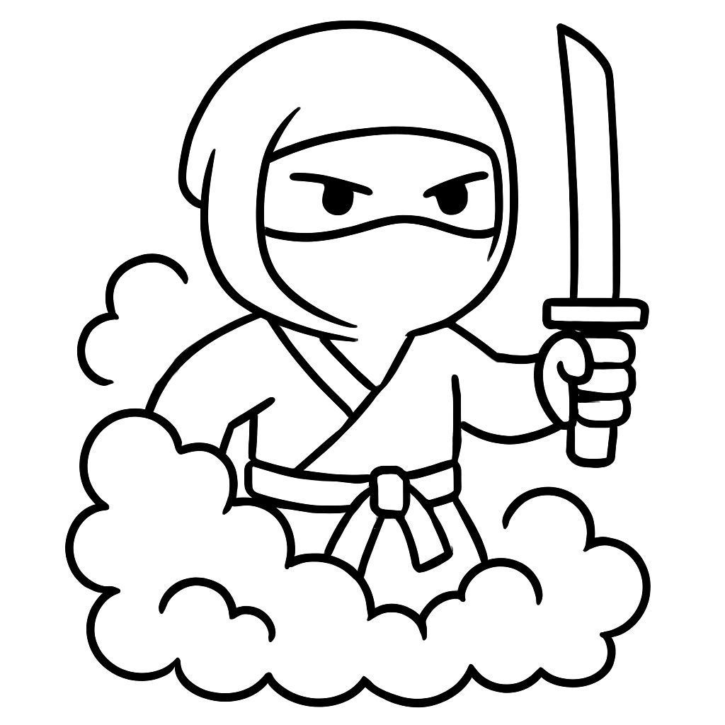 coloring pages of ninjas