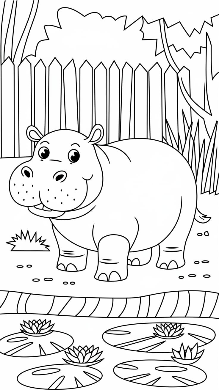 zoo printable coloring pages