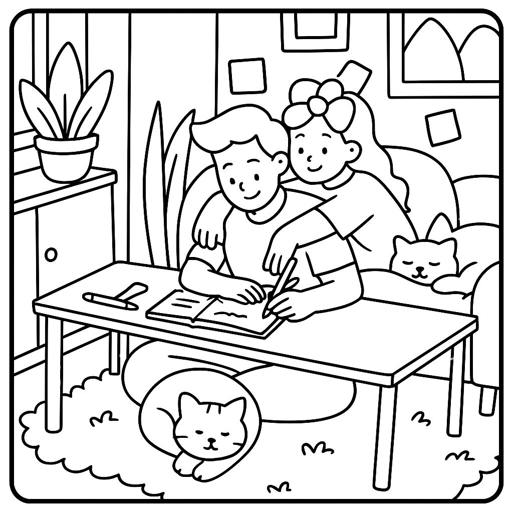 cozy moments coloring book