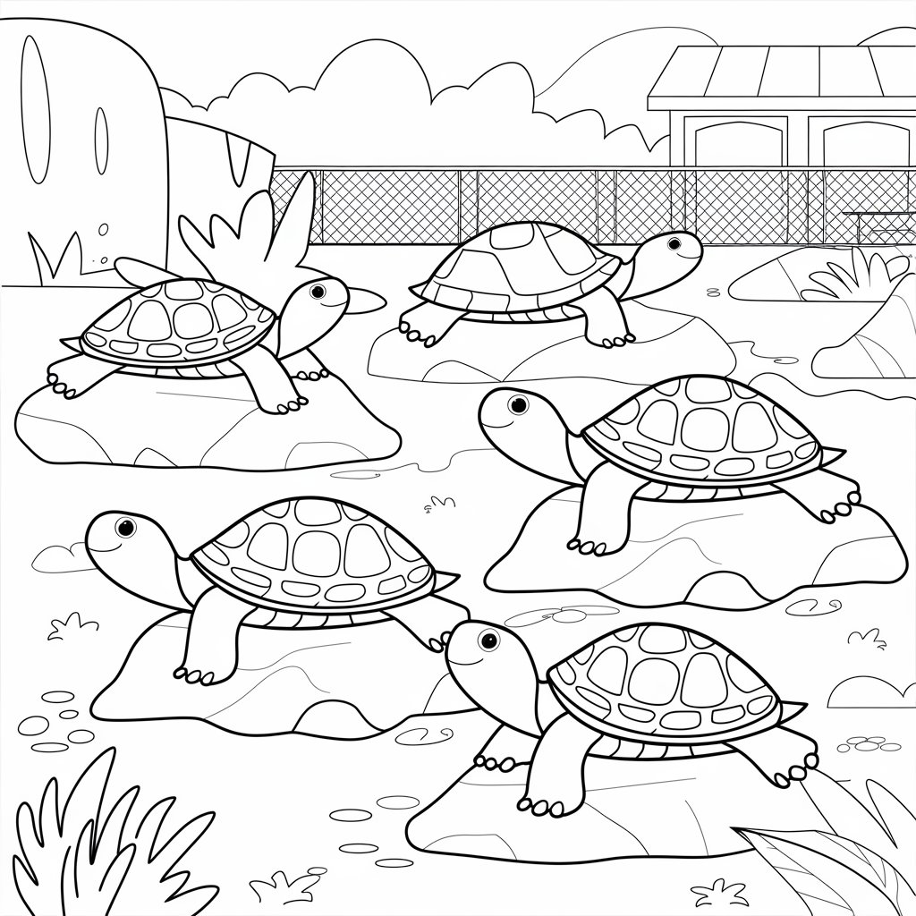 zoo animal coloring page