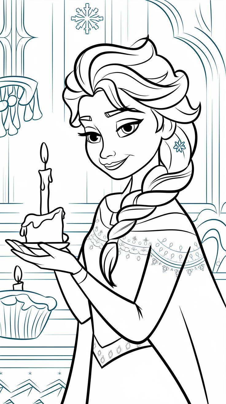 coloring pages frozen anna