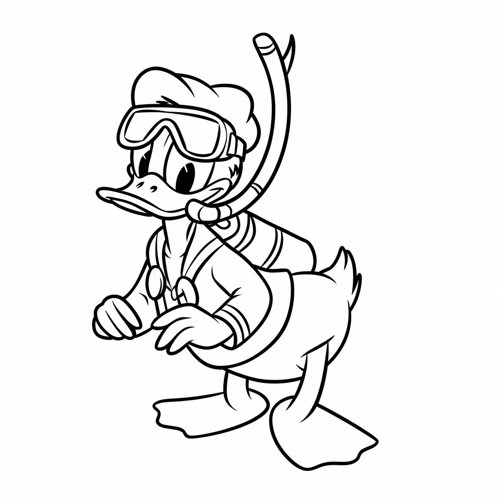 donald duck coloring page