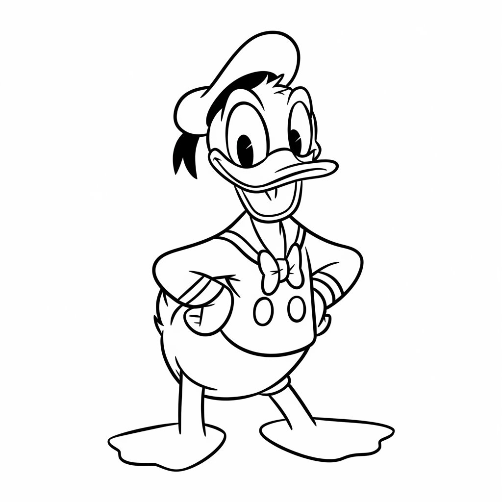 coloring pages donald duck