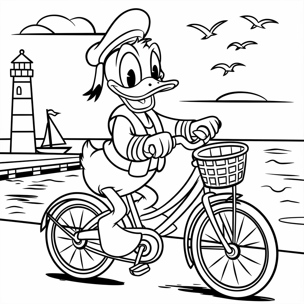 donald and daisy duck coloring pages