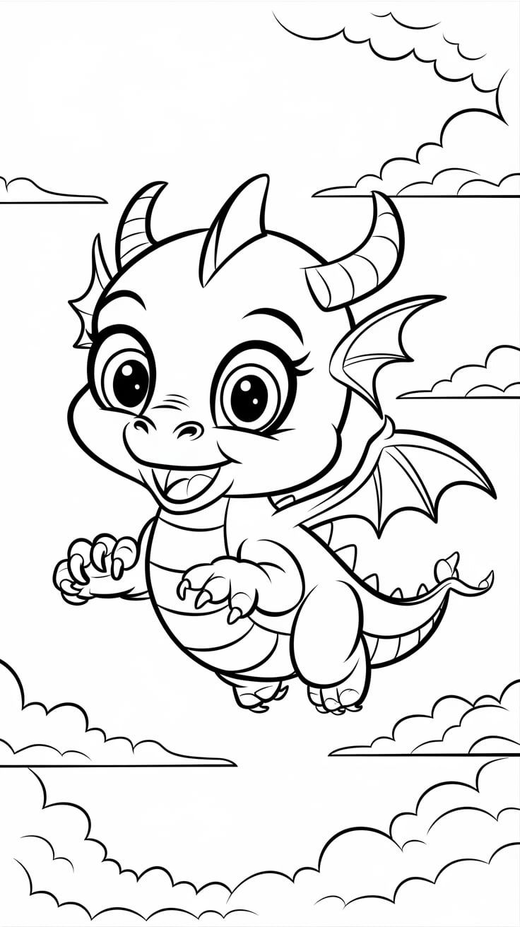 free dragon coloring pages