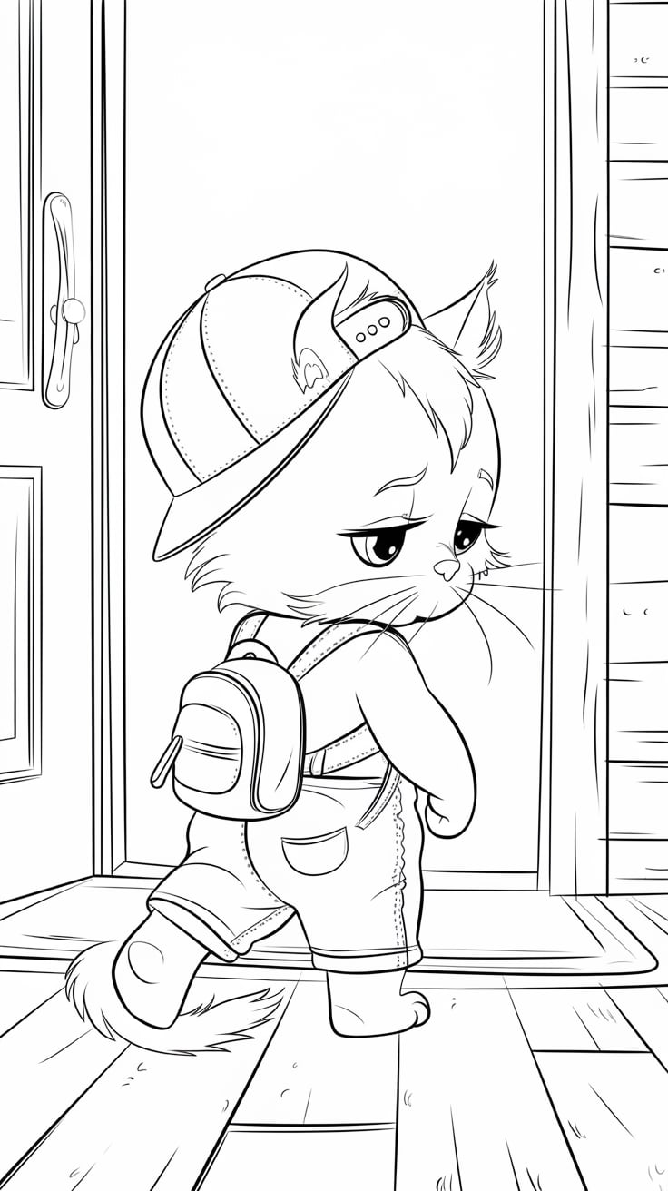 kitten and puppy coloring pages