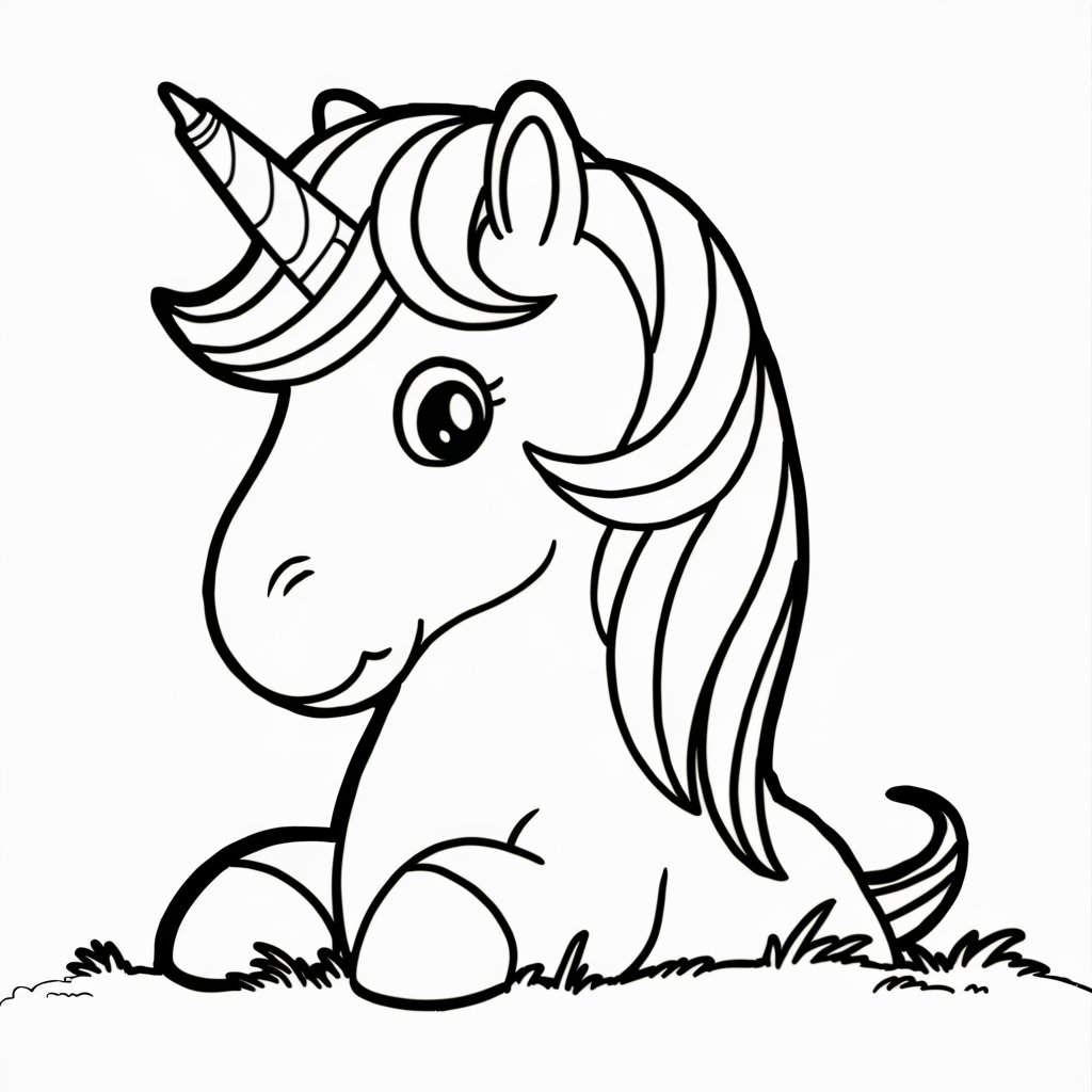 coloring pages of cute unicorns