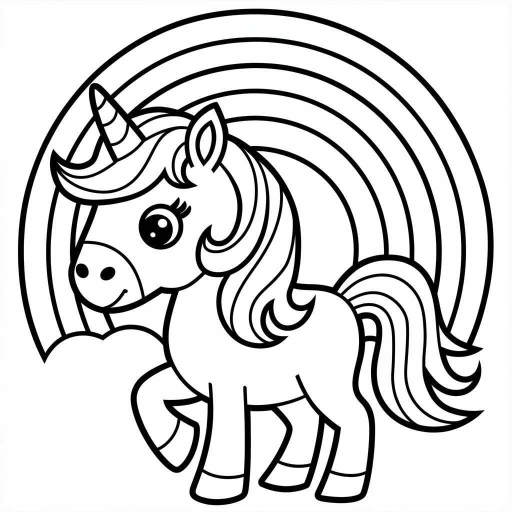 relaxing unicorn coloring pages kid