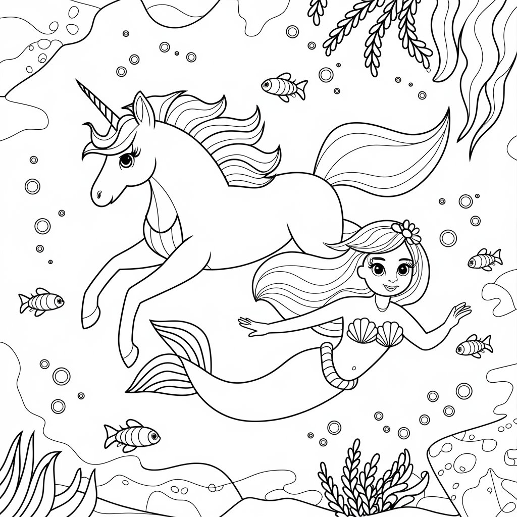 memarid unicorn coloring